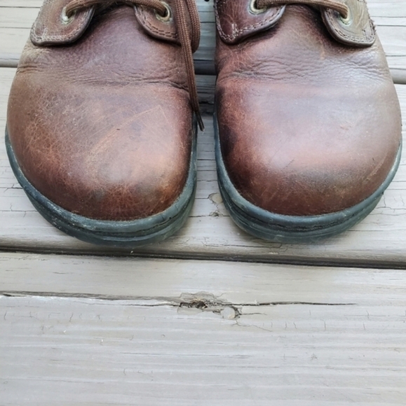 Birkenstock Footprints Carson Distressed Brown Leather Lace Up Ankle Boots 42 - Picture 6 of 9